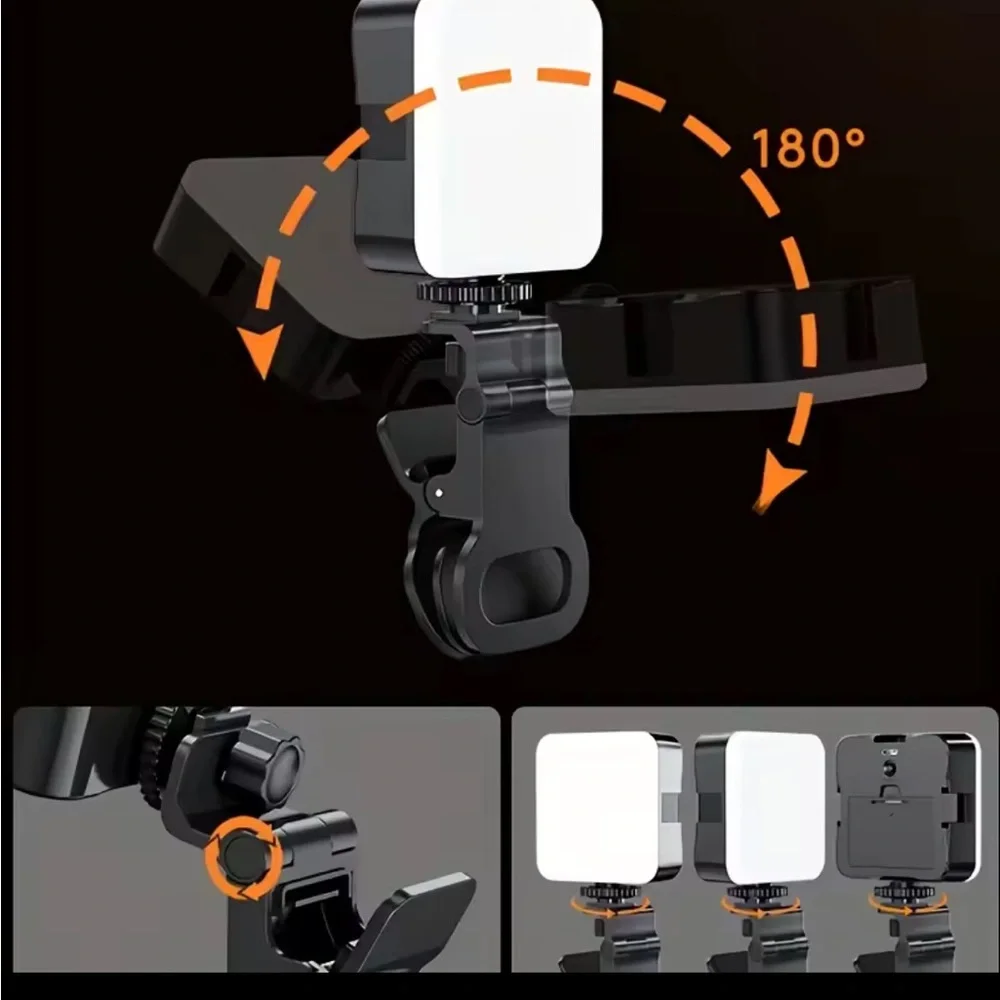 Black LED Clip-On Video Light